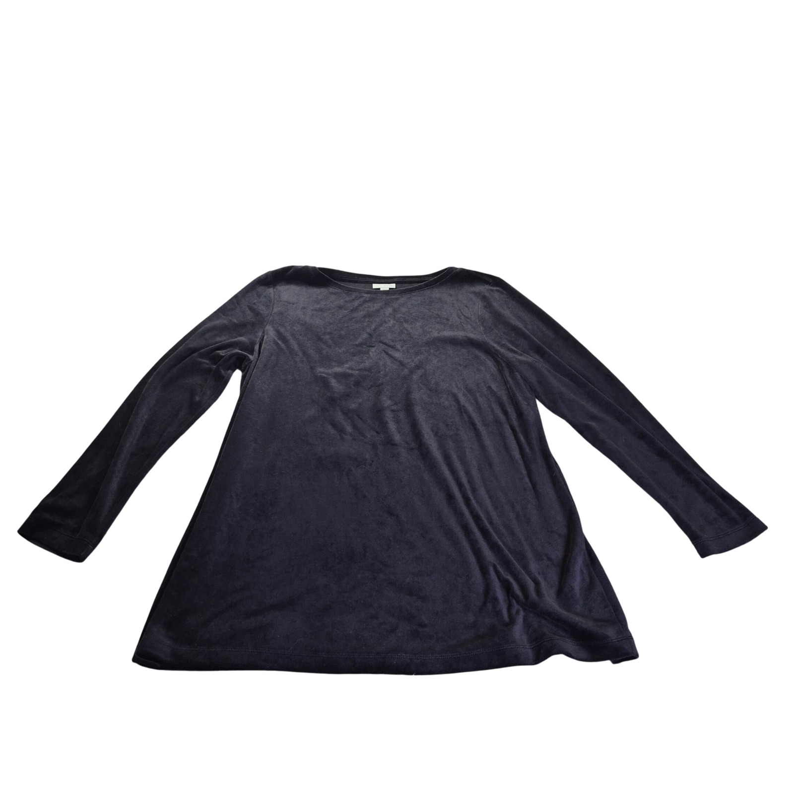 Pure Jill Velour Tunic Top Ktp136781 Womens Xl Navy Blue Pima Cotton Blend